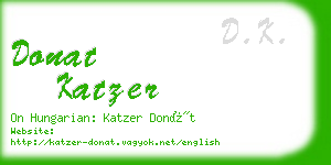 donat katzer business card